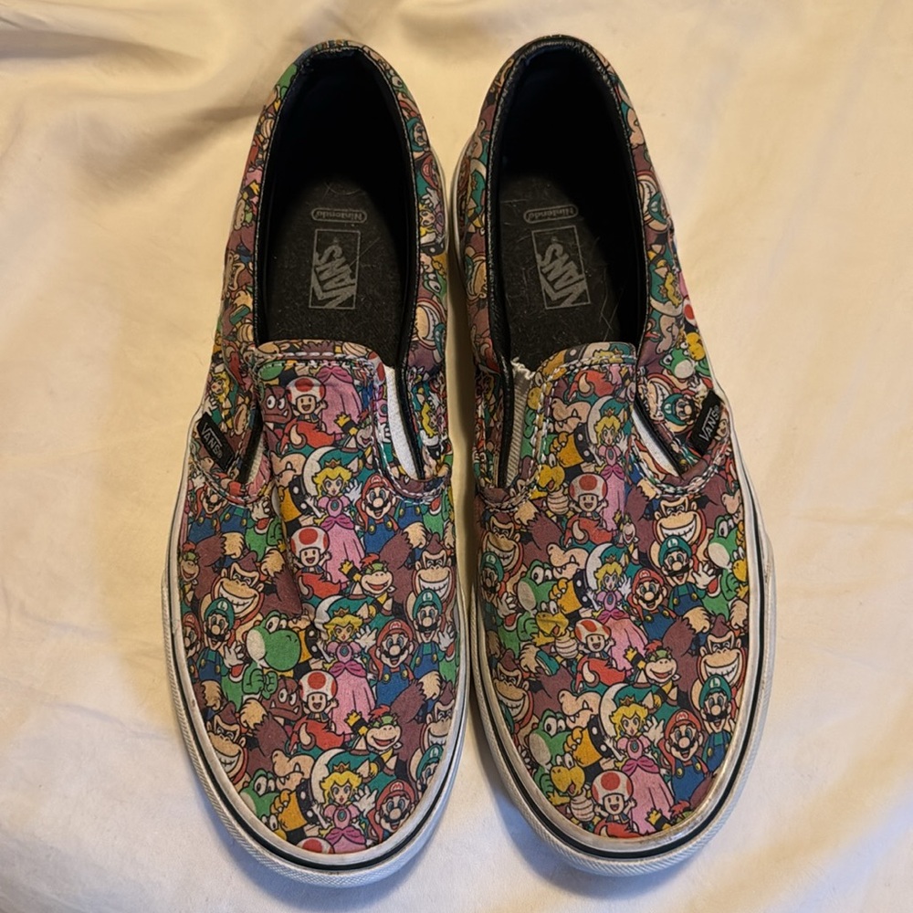 Vans x Super Nintendo Mario Collab Game Over Kids Size 5.5 EU 37
